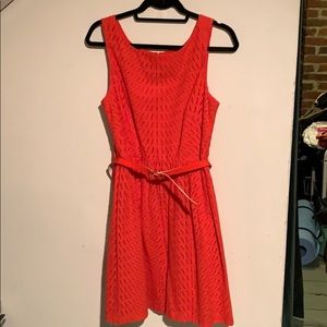 Trina Turk salmon cotton dress